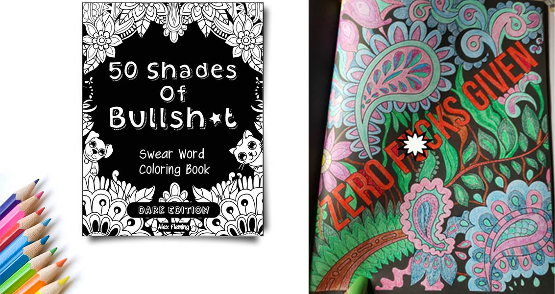 50 Shades Of Bullsh*t: Dark Edition: Swear Word Coloring Book (Paperback)