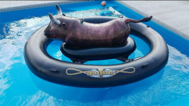 bull riding pool toy