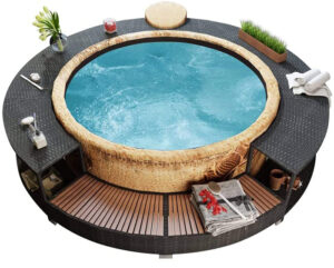 This Inflatable Hot Tub Surround Structure Keeps All Your Spa ...