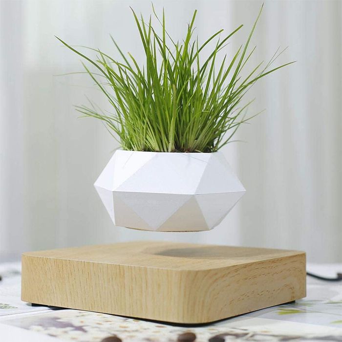 levitating planter geometric design