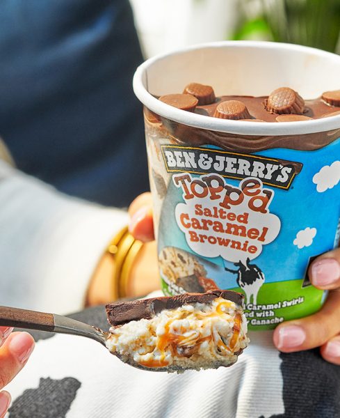 The New Ben & Jerry's Topped Ice Cream Has A Layer Of Chocolate Ganache ...