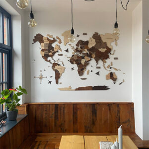 This Wooden World Map Is A Stylish Addition To Any Room In The House