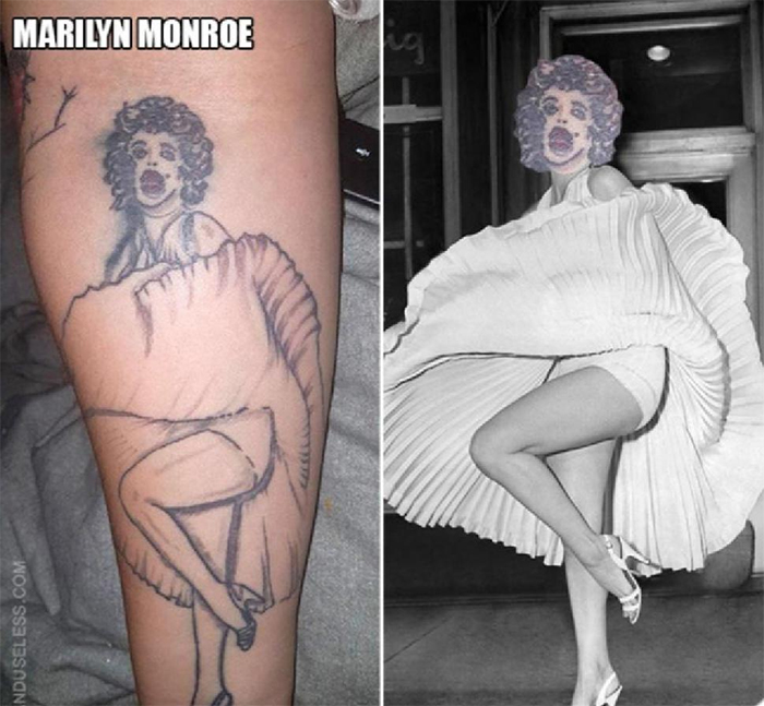 bad marilyn monroe tattoo