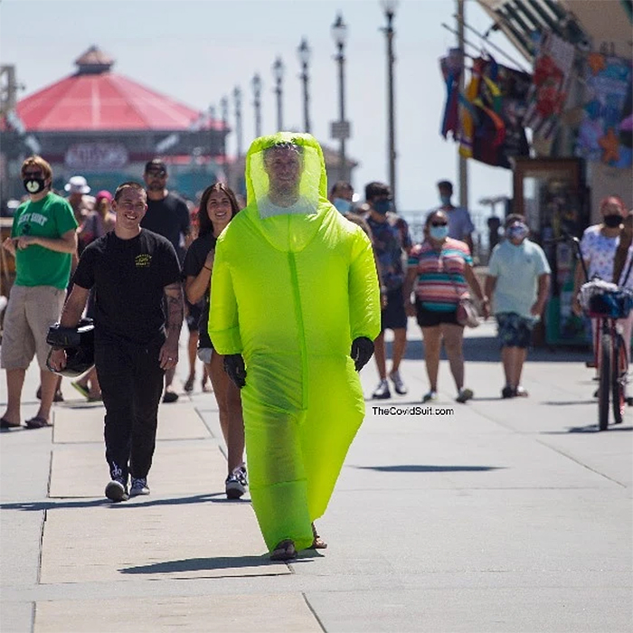 This Inflatable Hazmat Suit Will Definitely Turn Heads At A