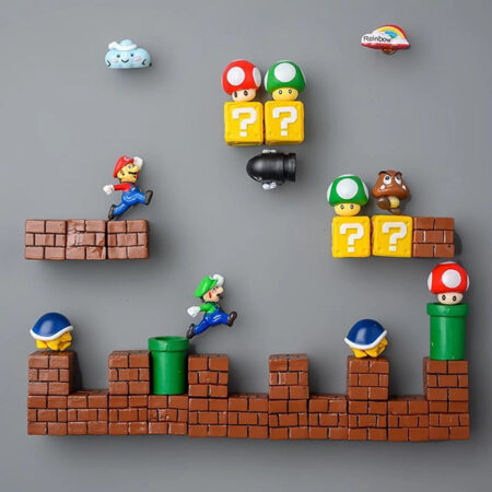 Build Your Own Level With 3D Super Mario Fridge Magnets